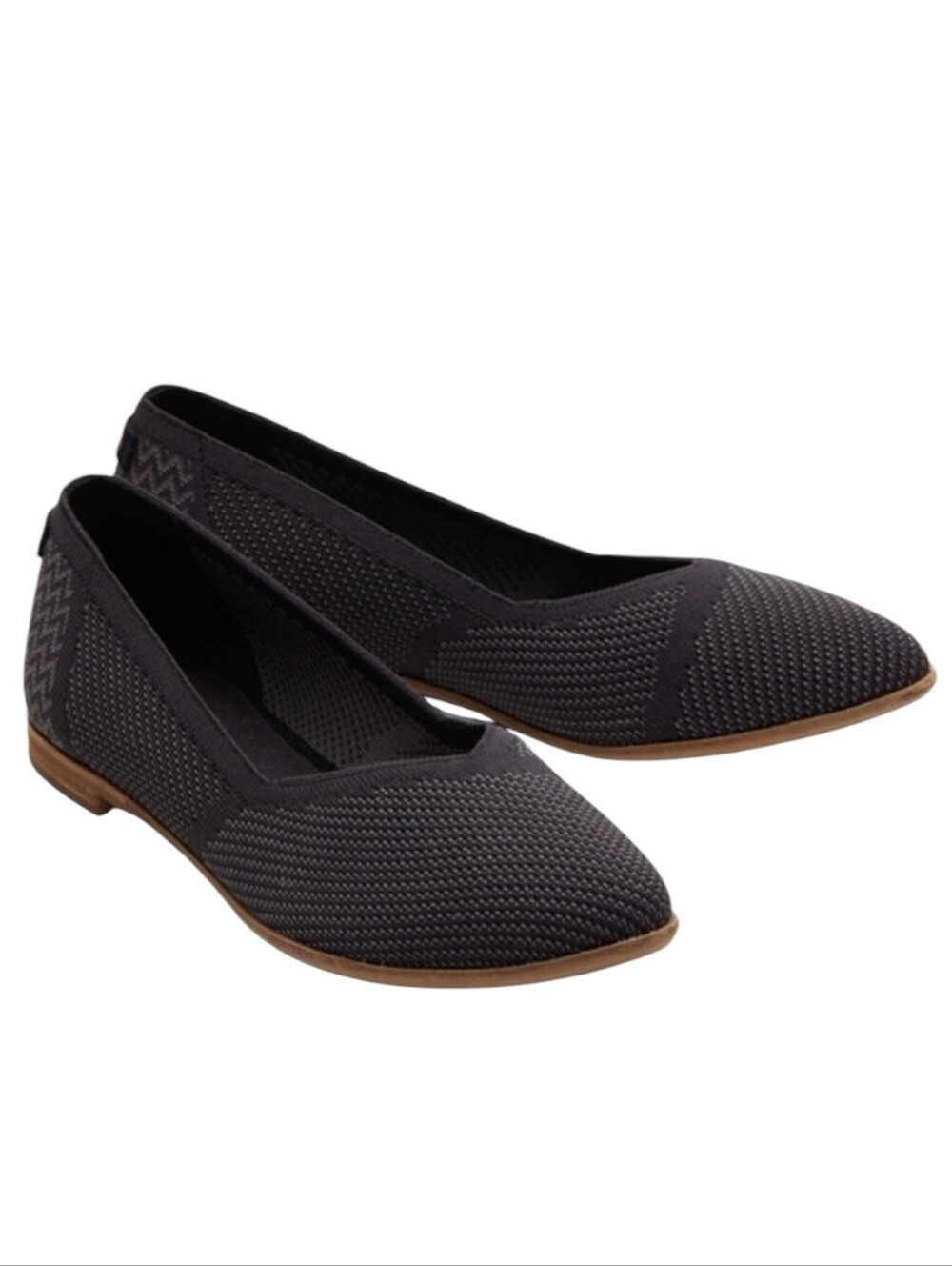 Toms Jutti Neat Flats in Black Repreve Knit